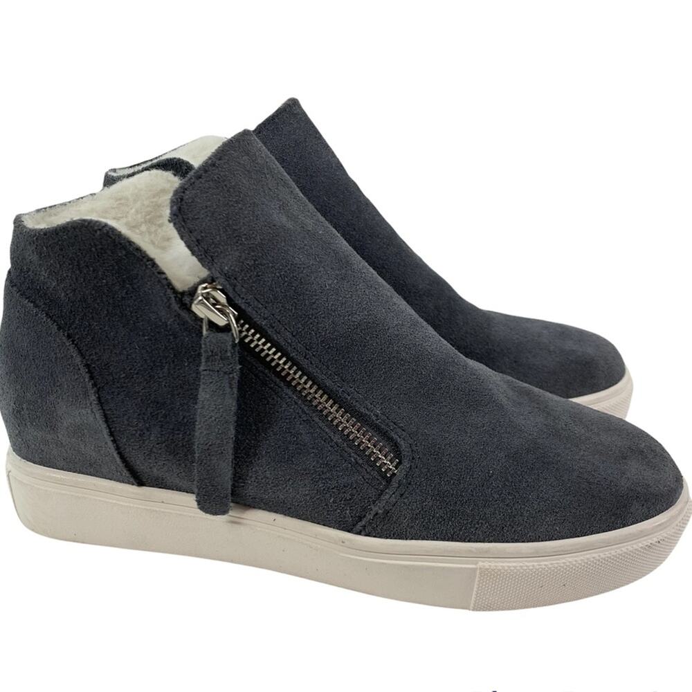 Steve Madden Caliber Suede Wedge Sneakers‎ Gray Women’s Size 7/8